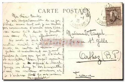 Gabès — Oazę i rzekę — Papeterie 'Au Petit Moineau' n°20 — Rewers