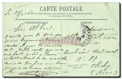 Bizerte — Avenue de France — LL. — Colección E. Fages — Reverso