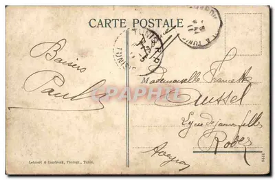Tunis. Ogólny widok — Nr 501 — Lehner & Landrock, Tunis — Rewers