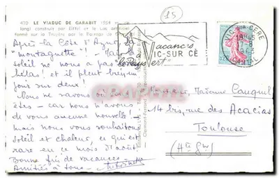 Viaduto de Garabit — construído por Eiffel, sobre a Truyère — Éditions du Livre, Clermont-Ferrand — Verso