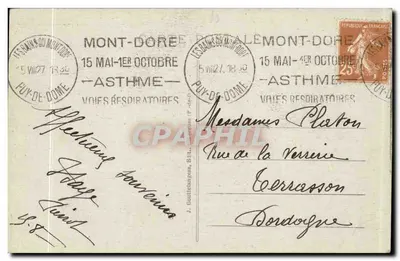 A Bourrée d'Auvergne — Éditeur D'O. n°1241 — Verso