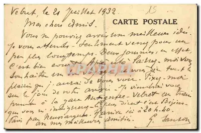 Vebret (Cantal) — Igreja romana do século XII — Edit. Giraud-Bernard — Verso