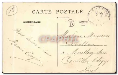 Castelo de Vigouroux (século XVI) — Le Cantal pittoresque — editor não visível, n° 838 — Verso