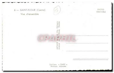 Saint-Flour (Cantal) — Vista geral — Edições Gaby — Verso