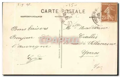 Viaduto de Ribeyrèses, perto de Aurillac — Le Cantal Pitttoresque 261 — Edição B. Aurillac — Verso