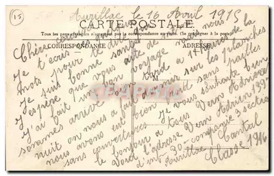 Widok Saint-Cirgues (Cantal) — L'Hirondelle, Paryż, nr 240 — Rewers