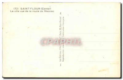 Saint-Flour (Cantal) — widok z drogi do Massiac — Les Éditions d'Art 'WON', Paris — Rewers