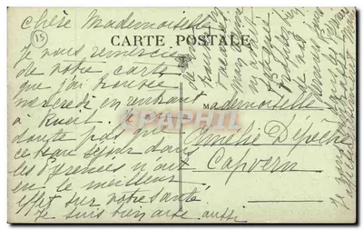 Saignes — Vista della Chiesa (punto di vista dalla strada di Thiézac) — Razand & Cie — Verso
