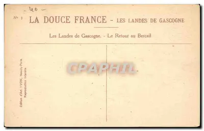 As Landas da Gascogne — O Retorno ao Bercaïl — Edição de Arte YVON, Neuilly-Paris — Verso
