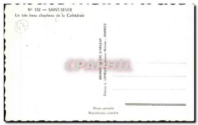 Saint-Sever — Capitel da Catedral — Edições L. Laville — Verso