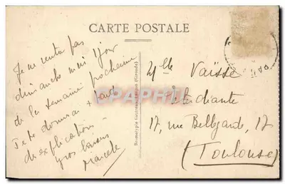 AIRE-sur-PADOUR (Landes) — Barragens e Ponte do Adour — editor Bromotype Gauvreau (Girondes), n° 1177 — Verso