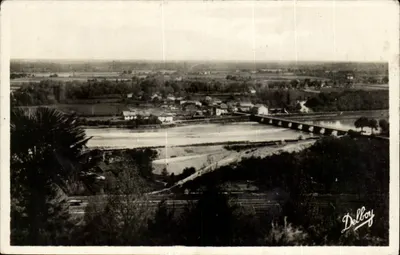 Saint-Sever-sur-Adour — Vista panorâmica do rio Adour e do Ponte de Morlanne — Edição Renaud-Buzaud