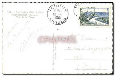 Biscarrosse (Landes) — Vista da Praia — Éd. Delhomme, n°128 — Verso