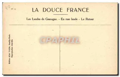 Landy Gascogii — W pustyni — Powrót — Wydawnictwo Art YVON, Néaully-Parfés — Rewers