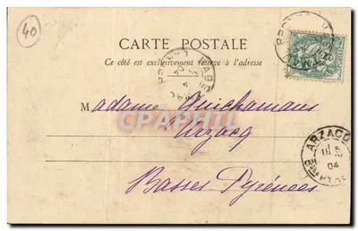 Castelo de Lataulade (Século XVI) — editor desconhecido, número de série não visível — Verso