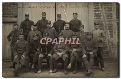 Sateimin (Hanovrie) — groupe de soldats — datée 3 Octobre 1915