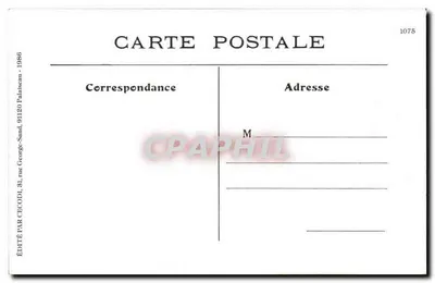 REPRODUKCJA St Claude Fabryka kapeluszy (le Boulu Cap) — Rewers