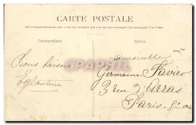 Buttes-Chaumont — O Lago e os Barcos Passeios — E.V. 210. PARIS (XIXe) — Verso