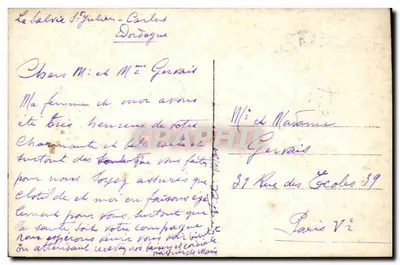 Paisagem invernal — Boa Ano — Dix Paris 2304 — Verso