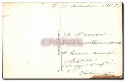 Bardzo dobre życzenia — krajobraz wiejski w ramce okrągłej — DIX 1016 — Rewers