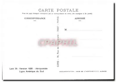 Samolot Laté 28 — S.I.D. Aviation Latéreuse — N° 53 — Rewers