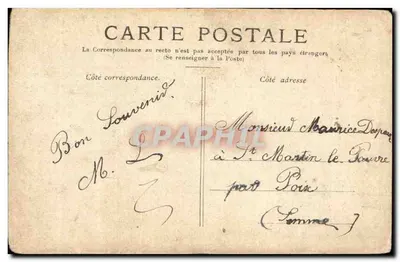 Paris — A Bastilha, Coluna de Julho — editada por POSTER — Verso