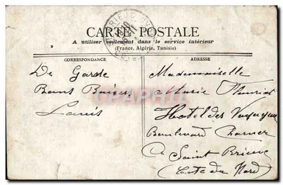 Parigi Cartolina d'epoca Banca di Francia — Verso