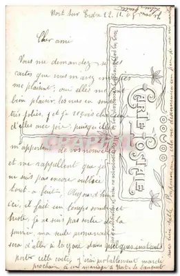 एक महिला रोज़ के बूंद के साथ — शुभकामना कार्ड — क्रॉसेंट, पेरिस, संख्या 3018 — पीछे