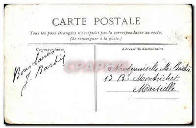 Palácio de Versalhes - Gabinete do Conselho — editor Chichi A. Bourdier, n° 20 — Verso