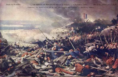 A Garganta de Malakoff — Guerra da Crimeia, 6 de Setembro de 1855 — Ad. Yvon, pintor (1817-1863), Deschiens, Editora