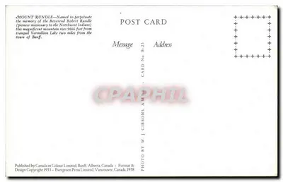 Mont Rundle — święta góra — Evergreen Press Limited, Vancouver, Canada — Rewers