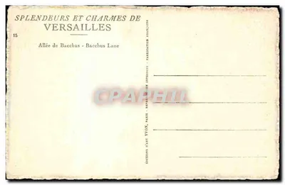 Allée de Bacchus - Versailles — Edities van Kunst Yvon, n°15 — Achterkant
