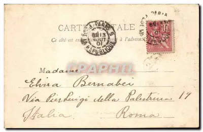Parijs - Kerk van Sint-Stephanus op de Mont & Klokken toren van Clovis — A. Terido, Parijs — Achterkant