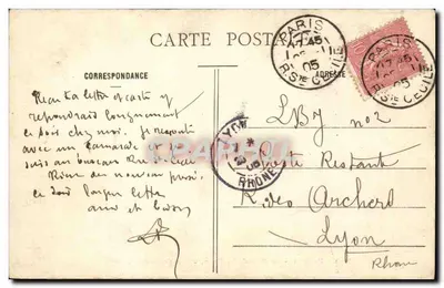 PARIS - A Rue de la Paix, em direção ao Opéra — 200. — Editor: SELIGMANN — Verso