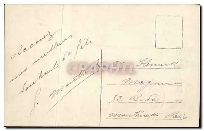 Bukiet róż — dekor wazowy Art Nouveau — wydawca S. & C. n° 2134 — Rewers