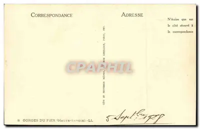 Góry Fier (Wysokie Sałazie) — widok z drogi w dolinie — wydawca Lévy i Neuridien Réunis, Paryż — Rewers