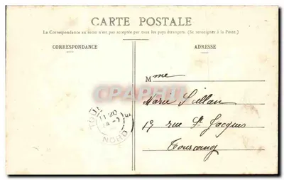 Escola Nacional Profissional de Armentières — Entrada da Escola — M. Bulleau, fotógrafo, Armentières — Verso