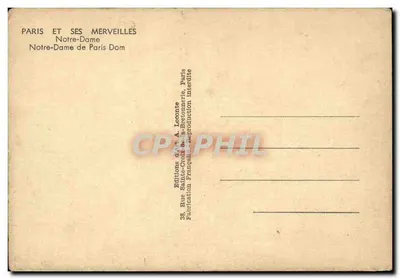 Notre-Dame de Paris — vista da Seine — Editor A. Leconte — Verso