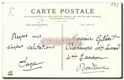 Paryż — La Conciergerie — J.C. Paris — Rewers