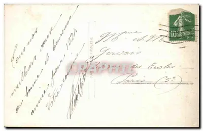 Criança com carrinho de flores — Boas Festas — C. R. Paris 739 — Verso