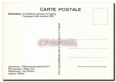 Ligação — Ajuda — Publicidade Telefônica — Telecomunicações D.G.T — Verso