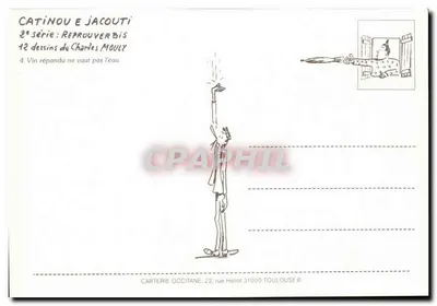 Verspreid wijn is geen water waard — 3e serie: Reprover Bis — tekening van Charles Mouly — Achterkant