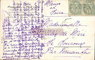 Mercado animado em Candie — pintura de J. Mercelle — edição Candie 1904 — Verso