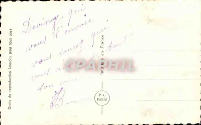 Jong koppel dat blikken wisselt — P-C Paris n°5245 — Achterkant