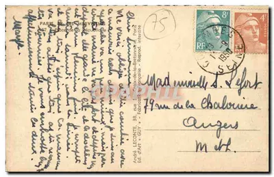 Place de la République — Paris — André LECONTE, editor, n° 75 — Verso