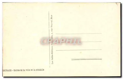 Entrada da cidade e a cidadela — Nice — Edições Trachel, Nice — Verso