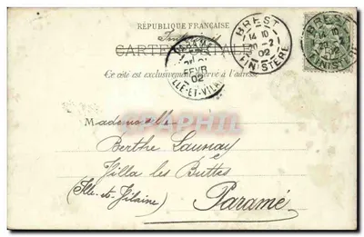 Paryż — Louvre — Kolumnada — J. Rottey, Brest — Rewers