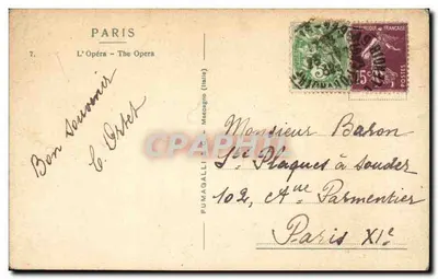 Oper — The Opera — Paryż — Fumagalli (Włochy) nr 7 — Rewers
