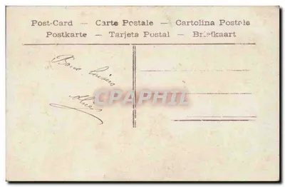 Mulher em vestido rosa segurando um buquê — Um Beijo — editor anônimo, n° 4807 — Verso