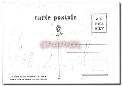 Satyryczna kartka pocztowa o ortografii — 'Société des Jeux de Lettres' Léona Mai, n°84 — Rewers